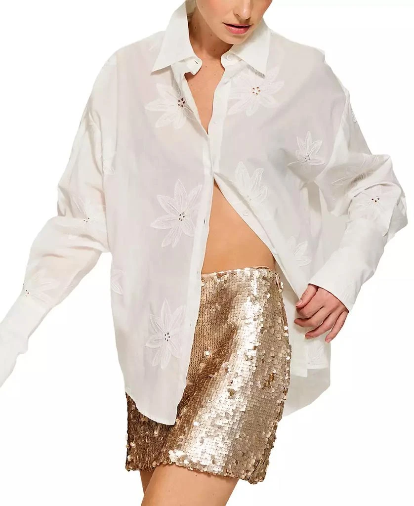 Line & Dot Women's Naida Sequin Mini Skirt 3