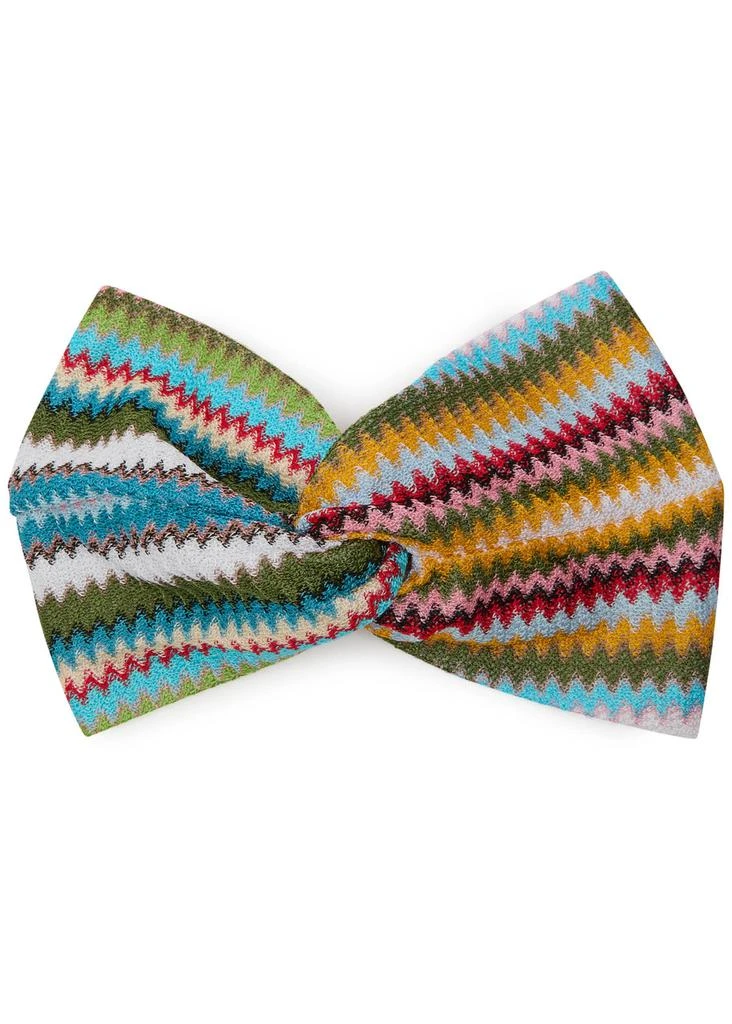 Shop Zigzag-intarsia knitted headband on Sale at BeyondStyle  display picture 3