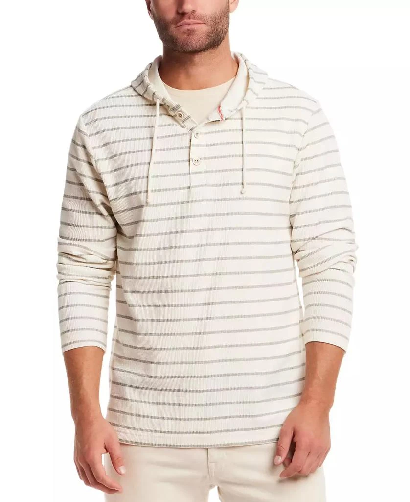 Weatherproof Vintage Men's Stripe Button Hoodie 1