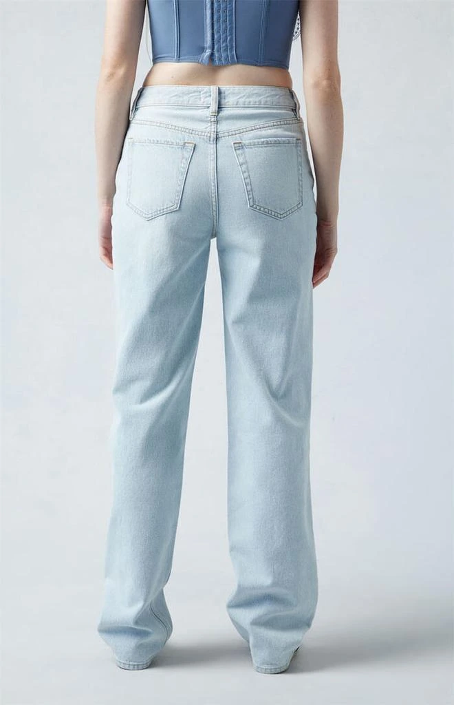 PacSun Eco Light Indigo Fold-Over Ripped '90s Boyfriend Jeans 4