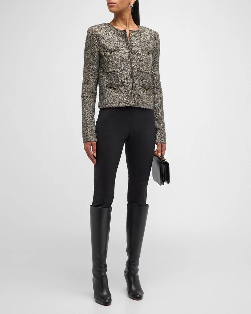 St. John Sequined Metallic Knit Jacket 2
