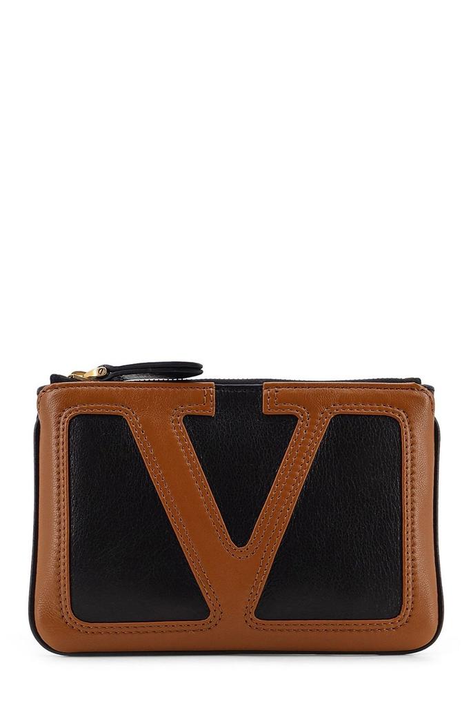 【VALENTINO】V LOGO CLUTCH Gold VLogo crystal-embellished gold-tone clutch | VALENTINO