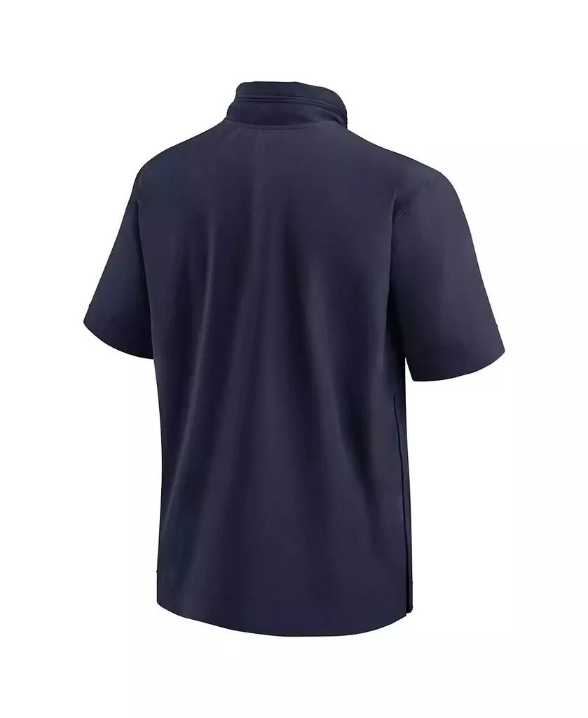 NIKE Men's Navy Arizona Wildcats 2024 Sideline Coach Short Sleeve Half-Zip Hoodie Jacket 2