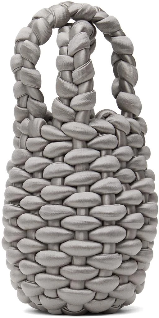 Isa Boulder Silver Braided Bag 3