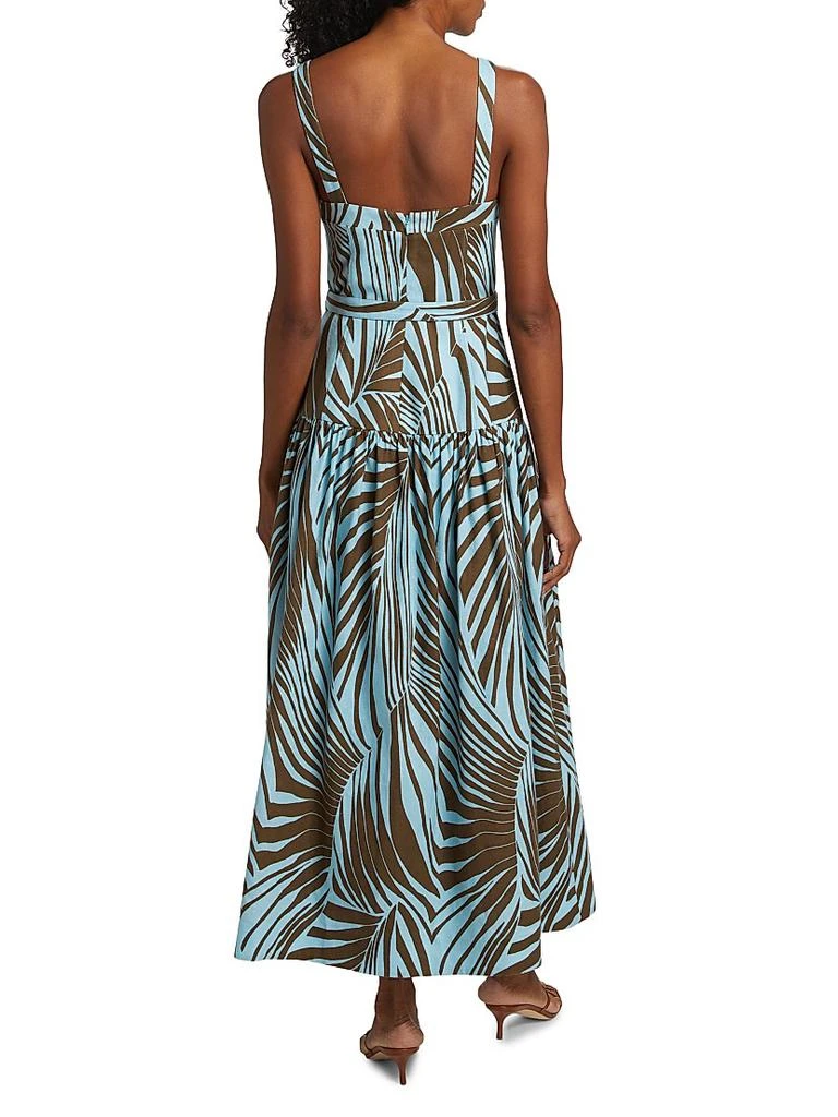 Nicholas the Label Women's Lidia Printed Bustier Drop-Waist Maxi Dress - Rhea Sky Palm - Size 0
