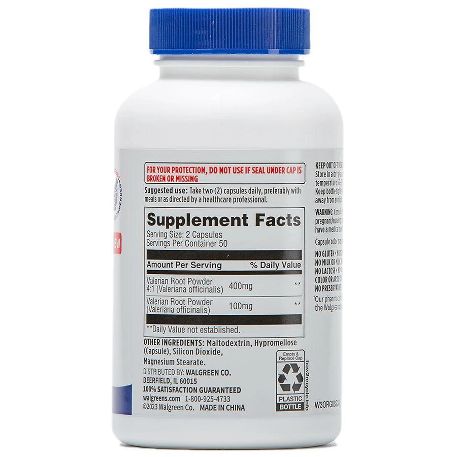 Walgreens Free & Pure Valerian Root Capsules (50 days) 4