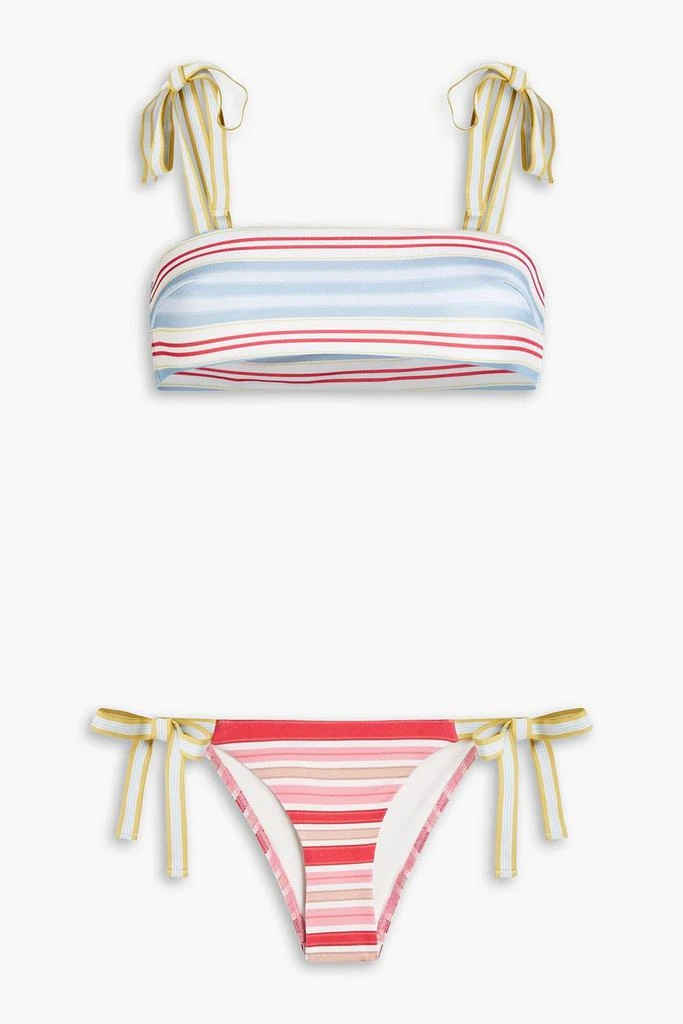 Zimmermann Grosgrain-trimmed striped bikini 1