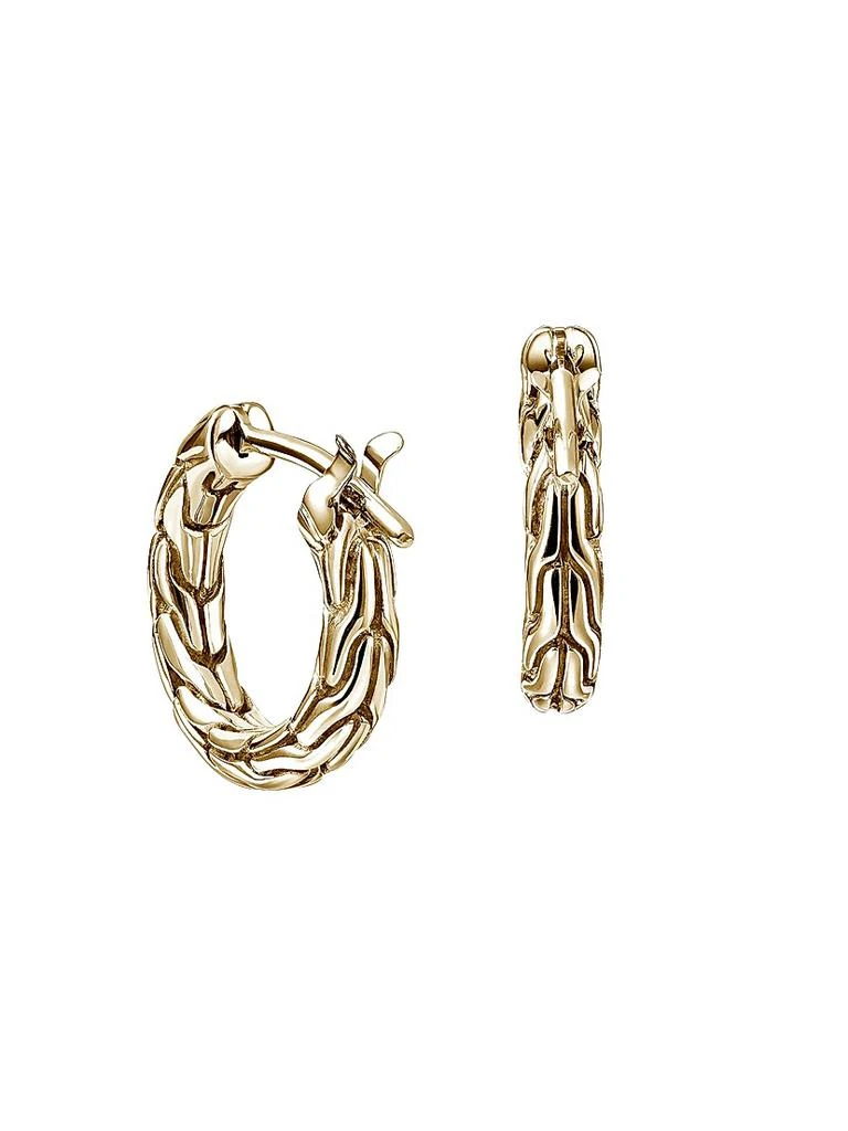 John Hardy JH Essentials 14K Yellow Gold Hoop Earrings/14MM 3