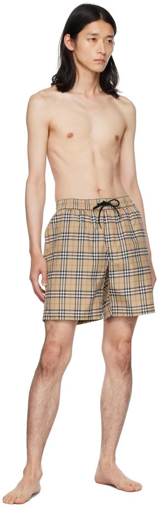 Burberry Beige Check Swim Shorts 4