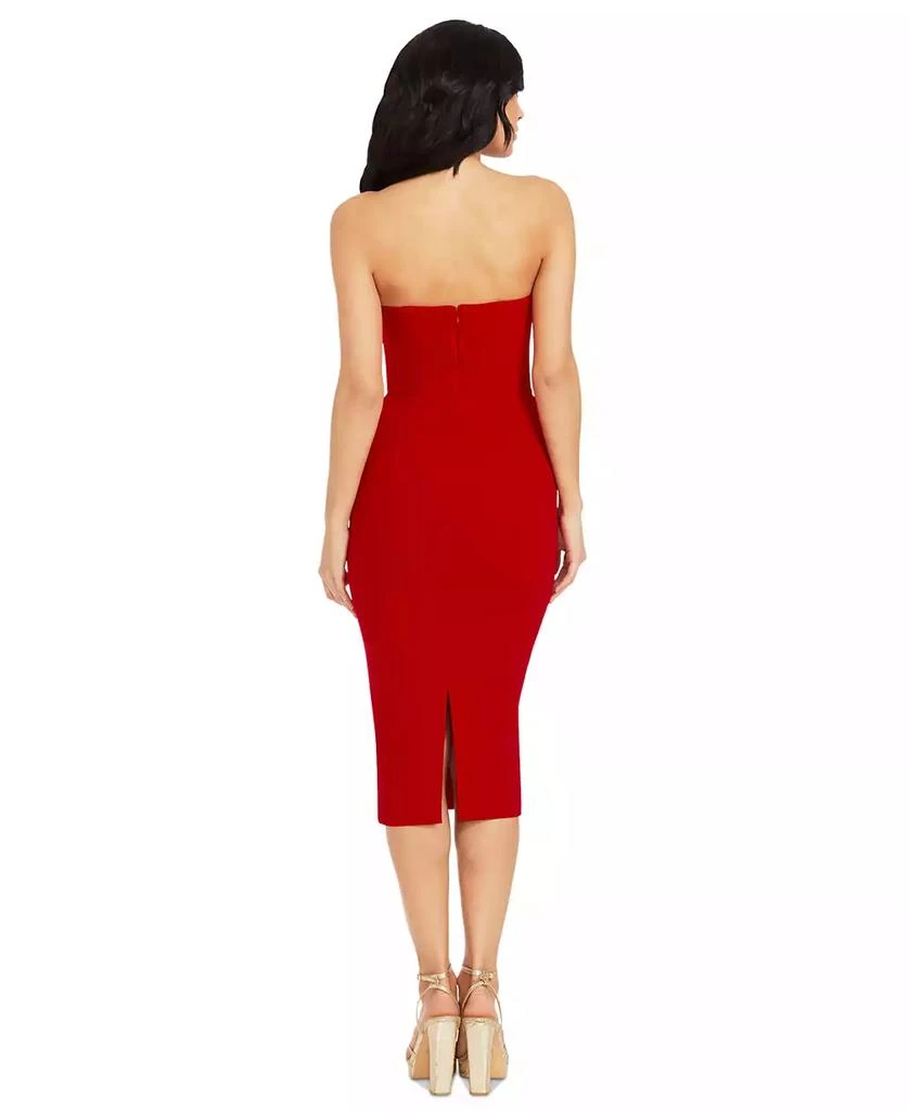 Dress The Population Women's Erica Strapless Plunge-Neck Bodycon Midi Dress  - Dresses & Skirts - Free Shipping - BeyondStyle