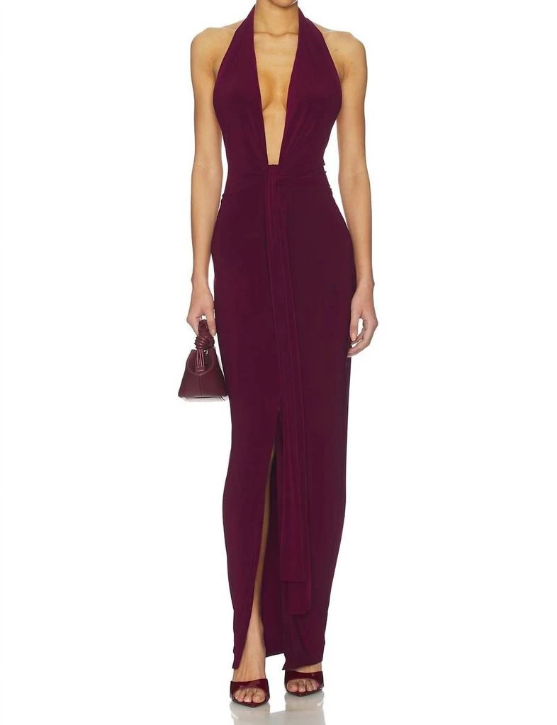 Norma Kamali Norma Kamali - X Revolve Tie Front Halter Gown