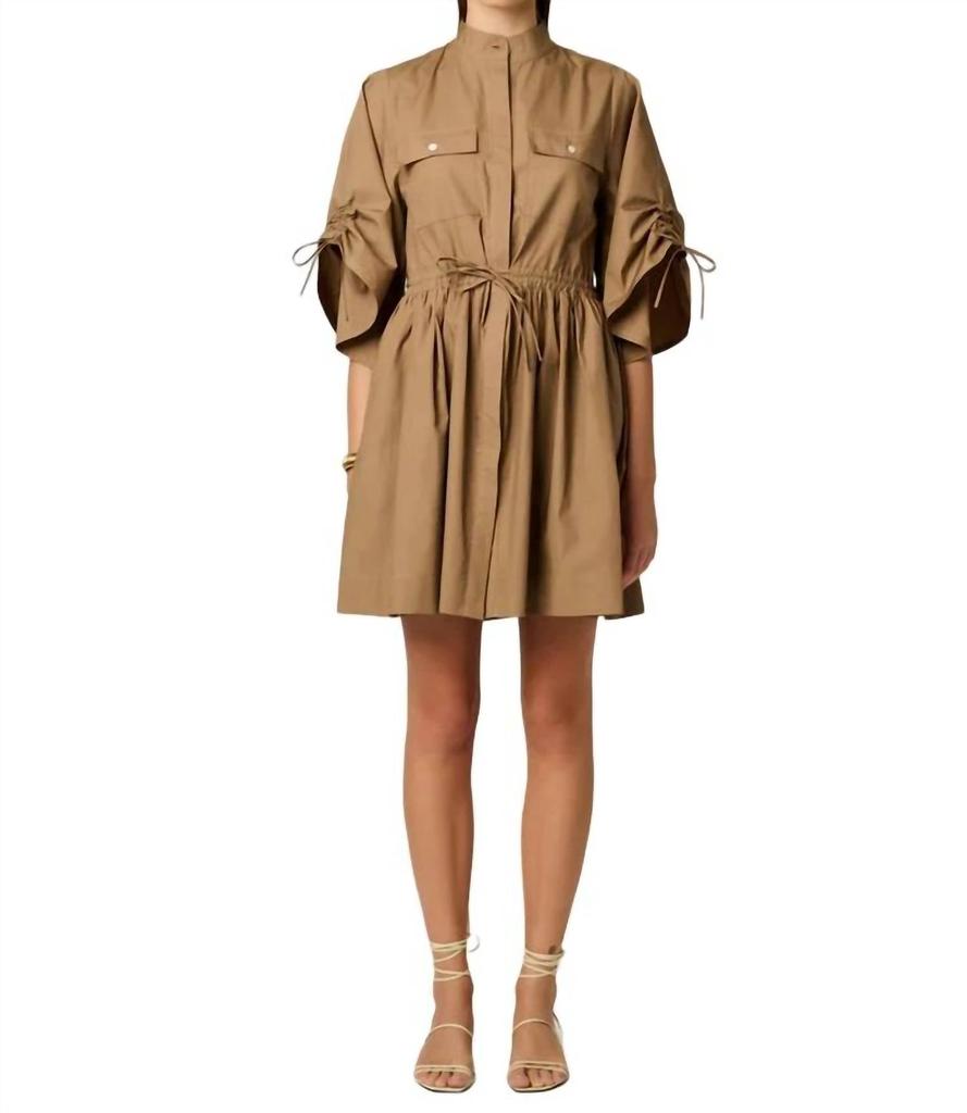 HEVRON Hannah Dress In Khaki