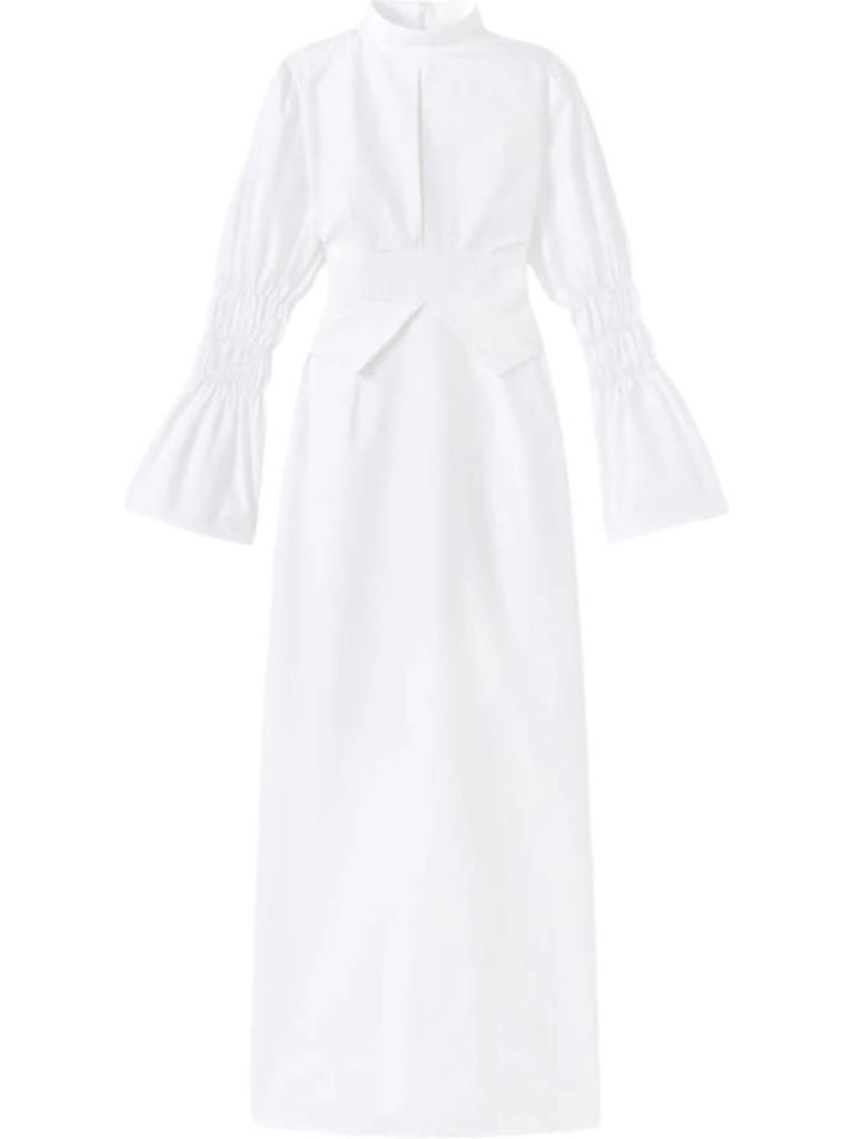 D'ESTRËE Keith Poplin Dress In White