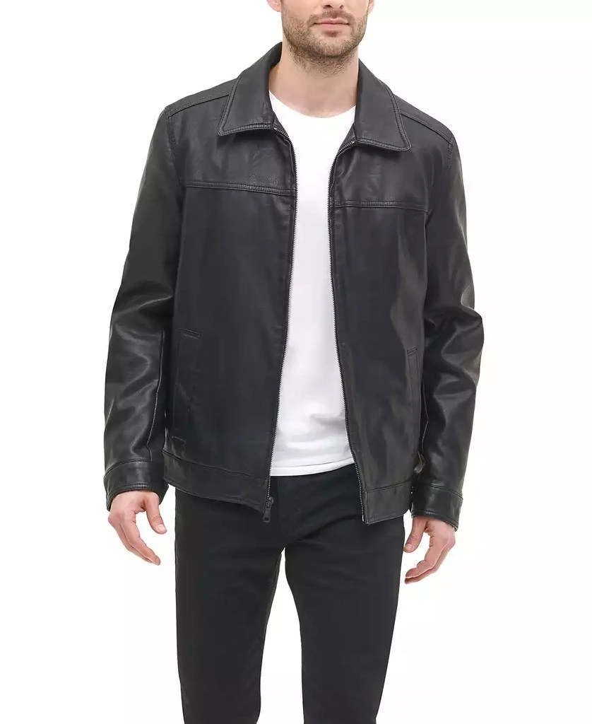 Tommy Hilfiger Men's Faux Leather Laydown Collar Jacket 4