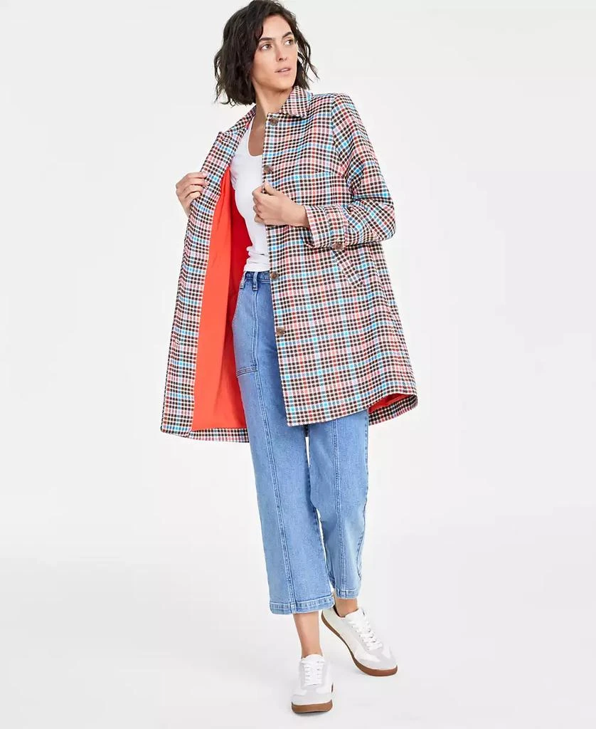 On 34th Women's Plaid Car Coat, Created for Macy's 1