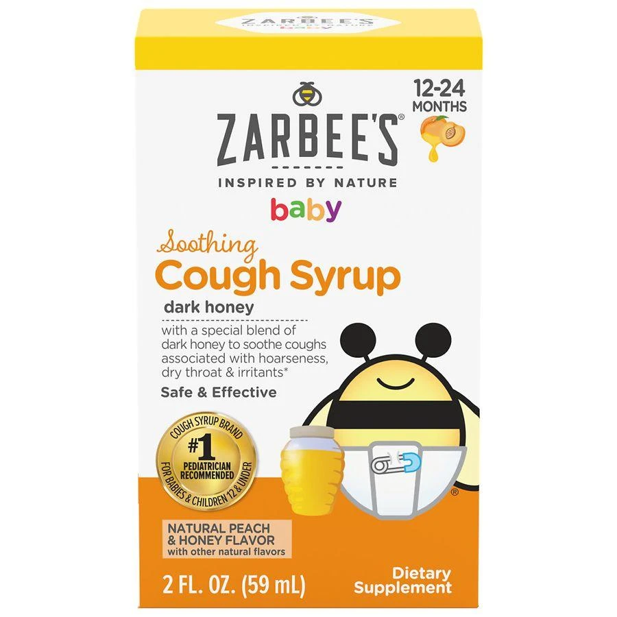 ZarBee's Naturals Baby Soothing Cough Syrup Natural Peach & Honey 1