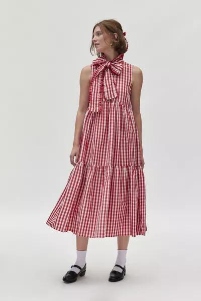 Sister Jane Sister Jane Stables Gingham Bow Midi Dress