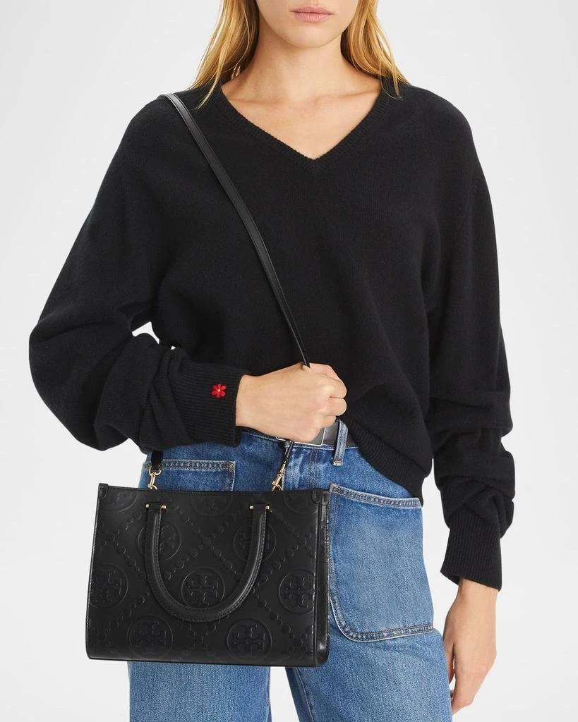 Tory Burch T Monogram Embossed Square Tote Bag 4
