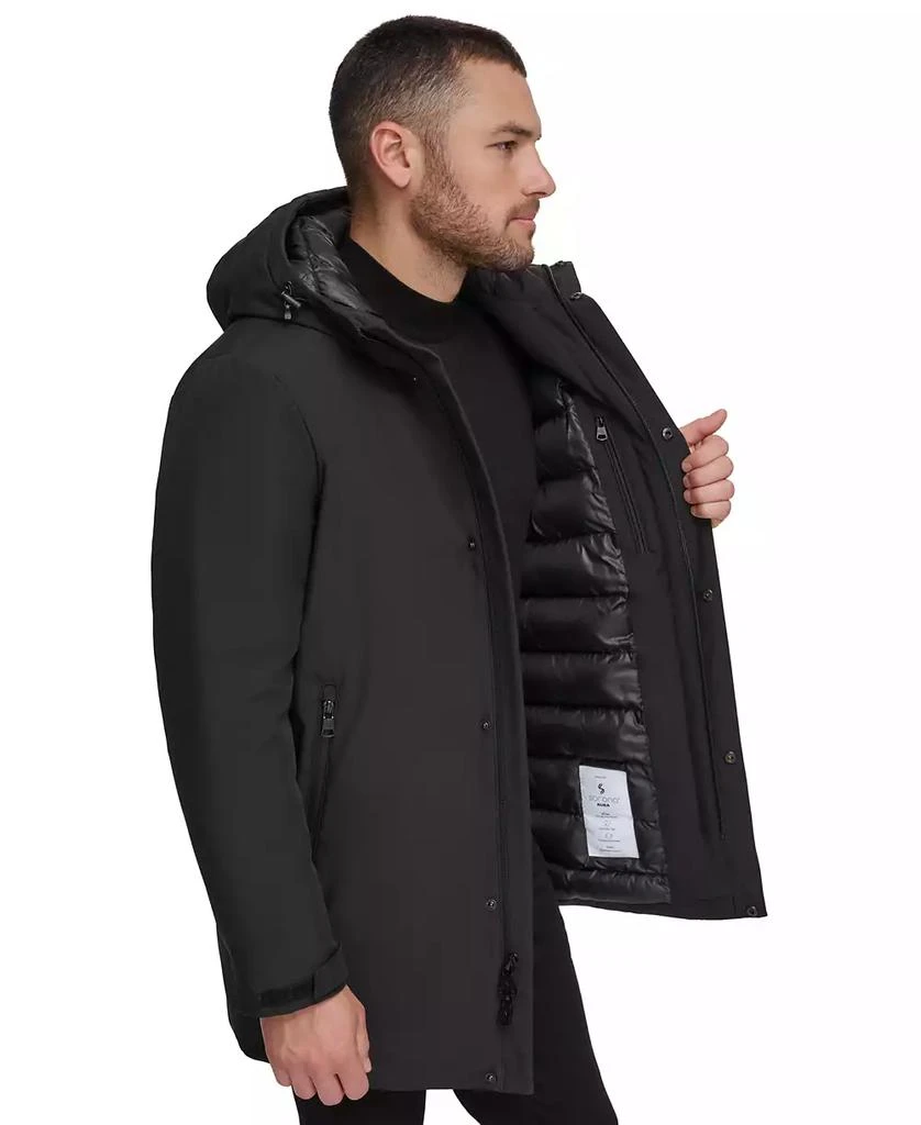 Calvin Klein Men's Flextech Stretch Water-Resistant Hooded Stadium Jacket 3