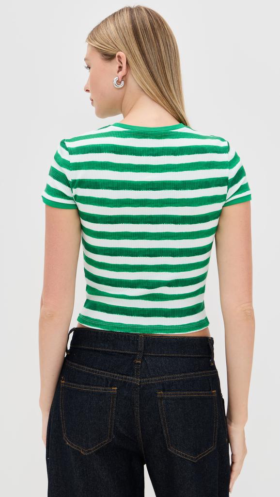Alice + Olivia Tess Crew Neck Tee