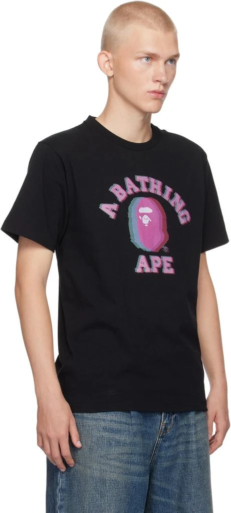 Bape Black Glitch Art College T-shirt 2