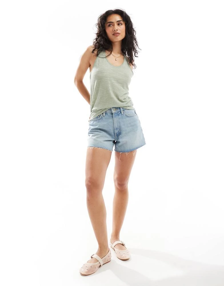 Miss Selfridge Miss Selfridge macrame back detail vest in sage 4