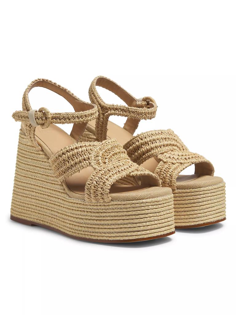 CASTAÑER Fiodora Raffia Wedge Sandals