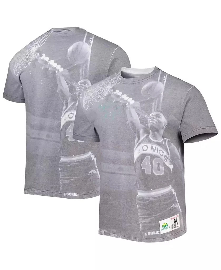 Mitchell & Ness Men's Shawn Kemp Heather Gray Seattle SuperSonics Above The Rim T-shirt 4