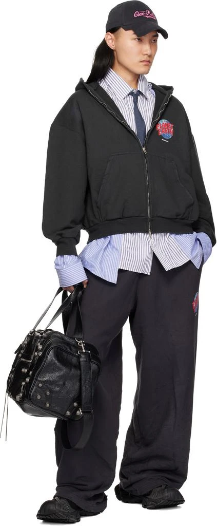 Balenciaga Black 'Planet Earth' Sweatpants 4