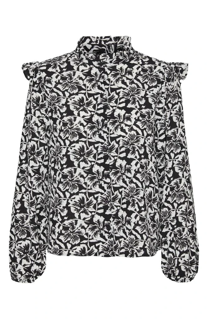 VERO MODA Sophia Floral Print Ruffle Shirt 3