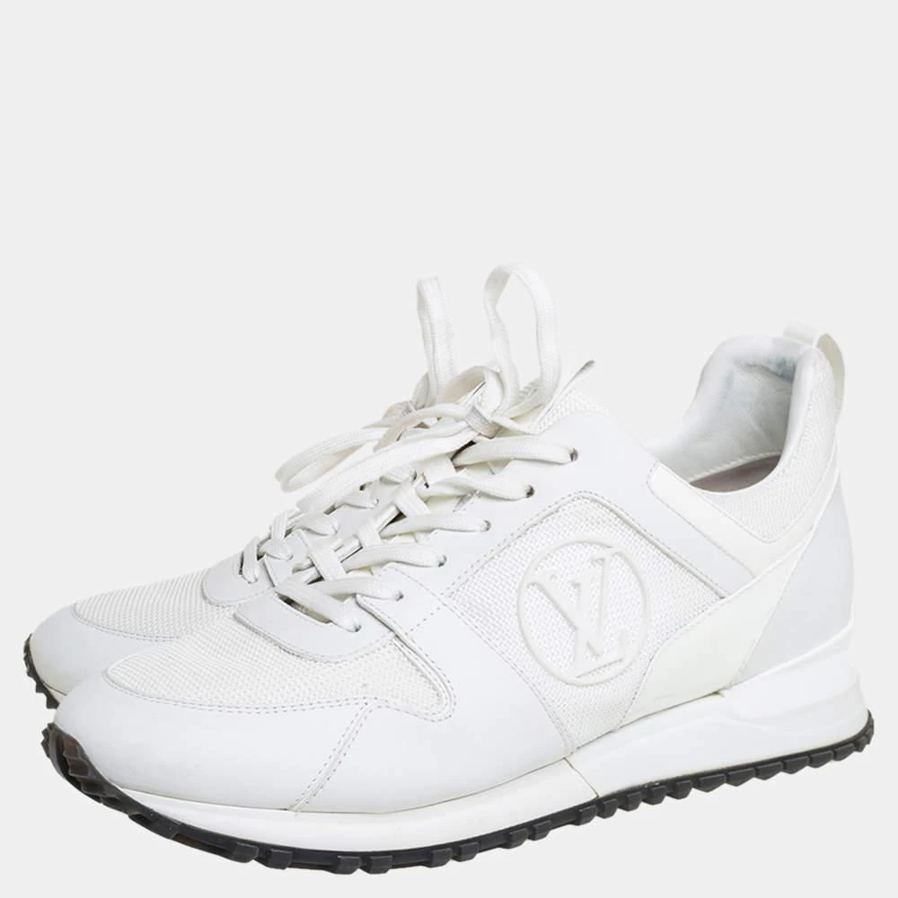 Louis Vuitton Louis Vuitton White Mesh And Leather Run Away Low Top Sneakers Size 39 4
