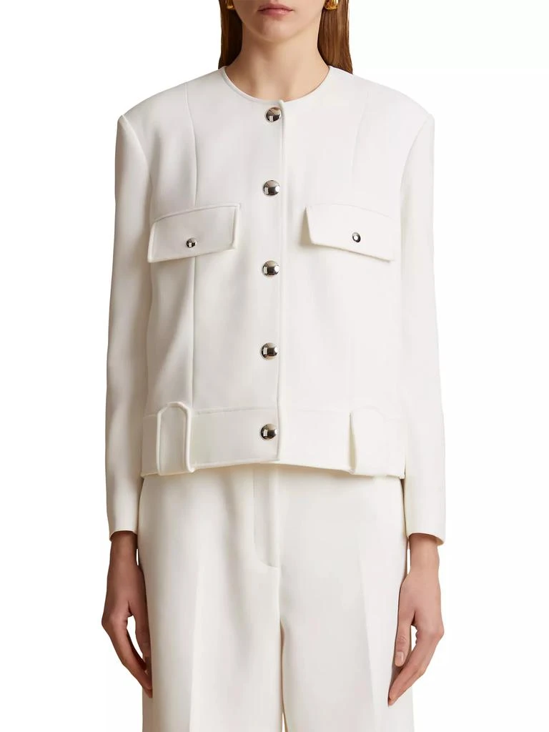 Khaite Laybin Melton Wool-Blend Jacket 5