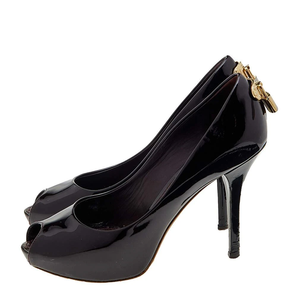 Louis Vuitton Louis Vuitton Burgundy Patent Leather Oh Really! Platform Peep Toe Pumps Size 35.5 4