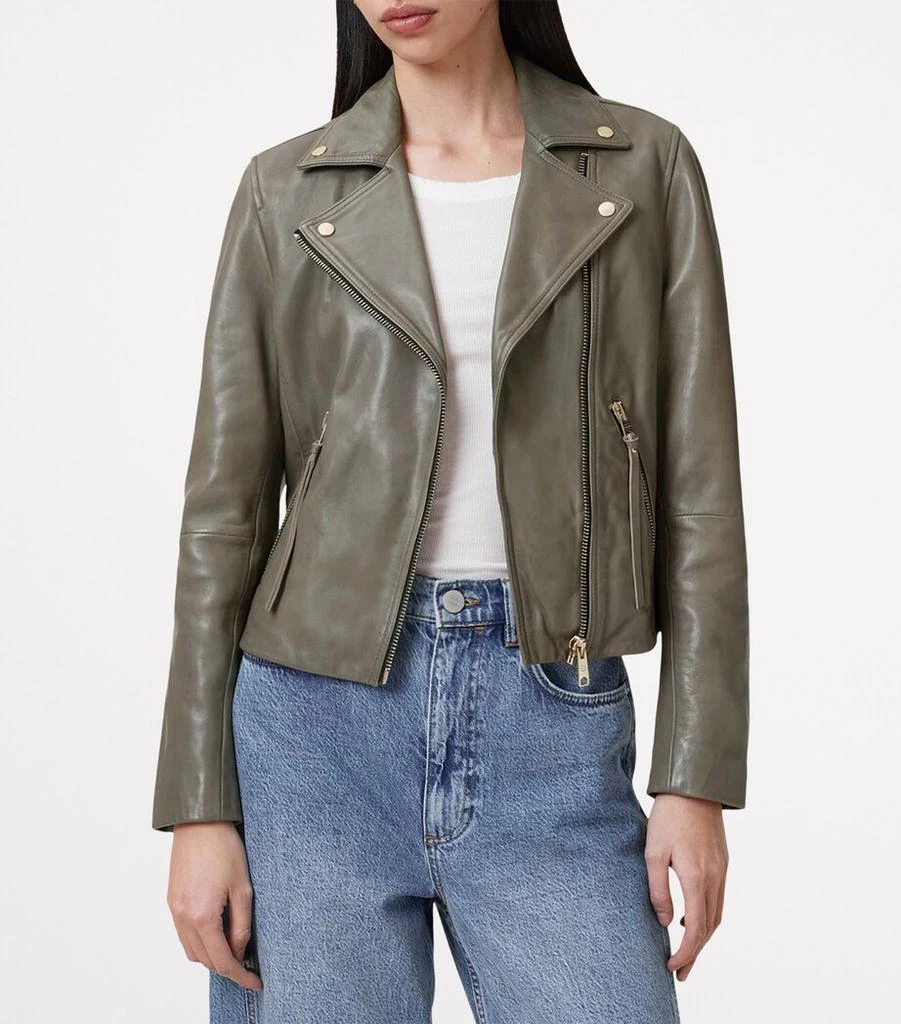 ALL SAINTS Leather Dalby Biker Jacket 4