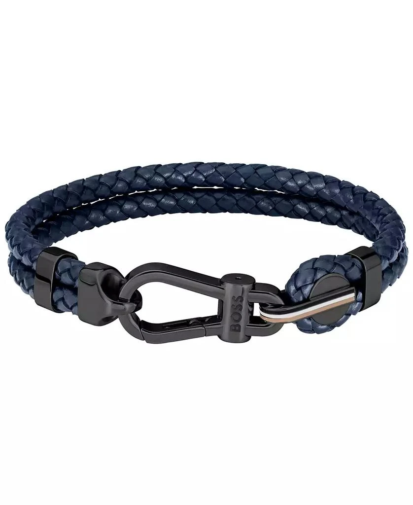 Hugo Boss Men's Ares Prime Blue Leather Bracelet 1