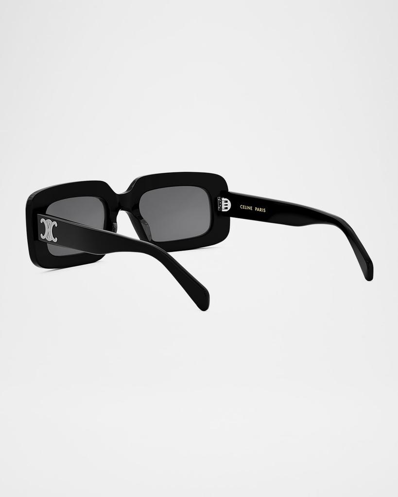 Celine Men's Triomphe Acetate Rectangle Sunglasses