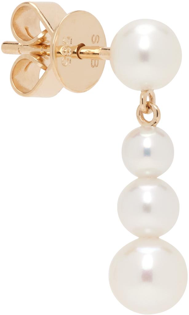 Sophie Bille Brahe White Carolina Single Earring