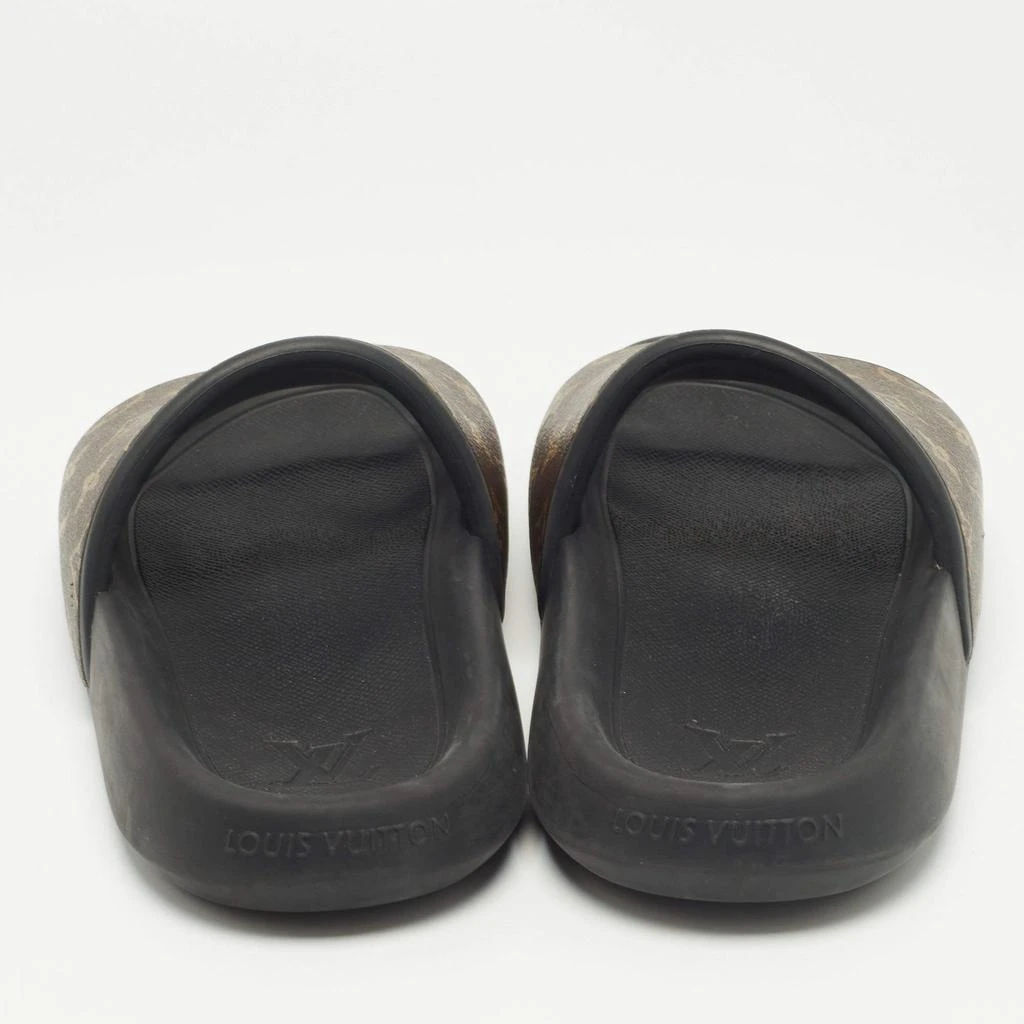 Louis Vuitton Louis Vuitton Brown Monogram Coated Canvas Waterfront Flat Slides Size 42 5