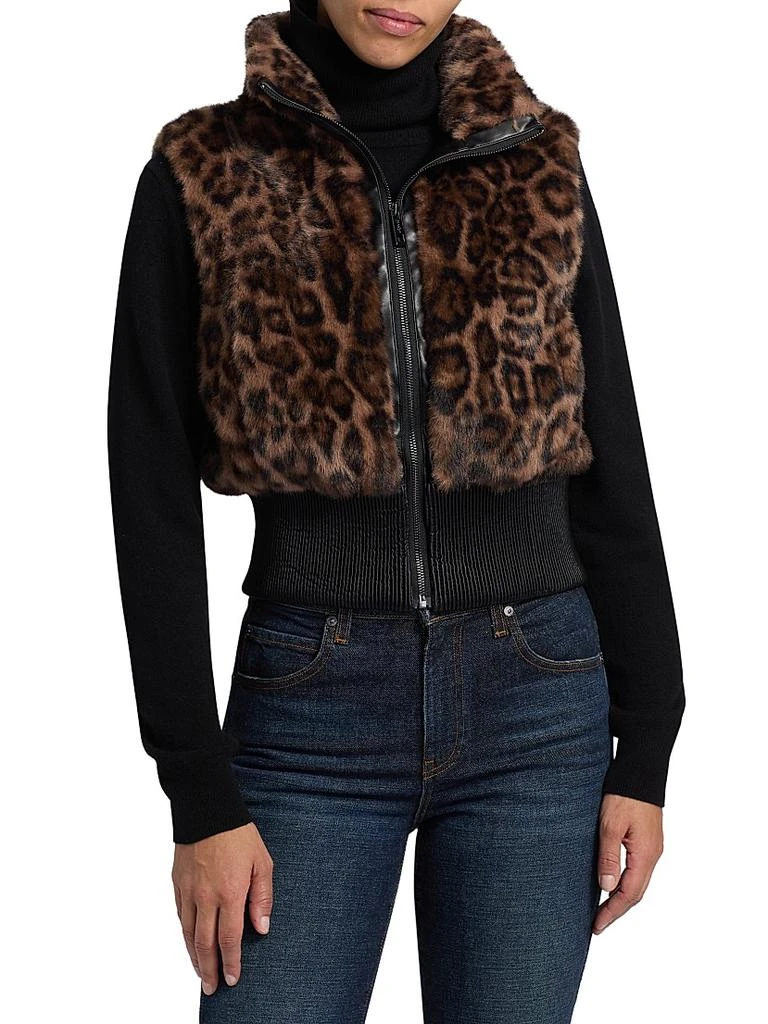 Jocelyn Animal-Print Faux-Fur Vest 3