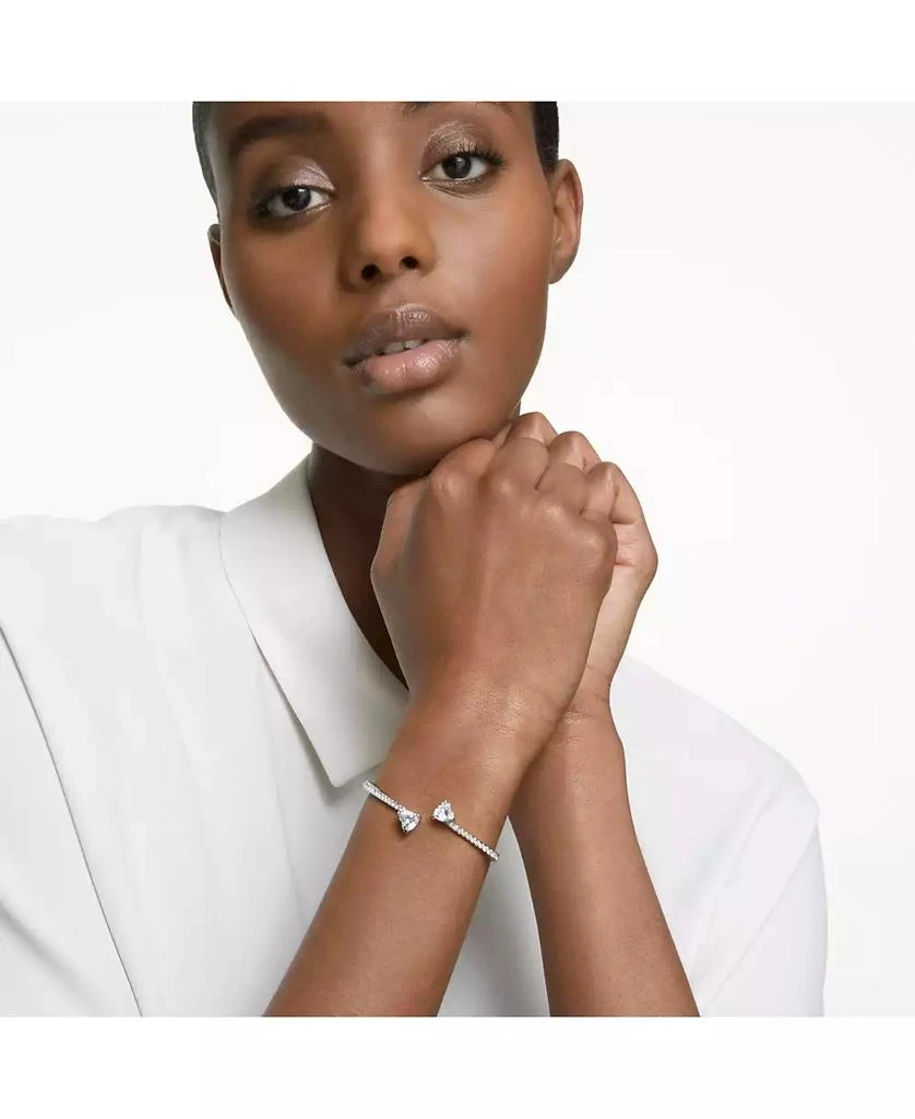 Swarovski Attract Soul Heart Rhodium Plated Bangle 4