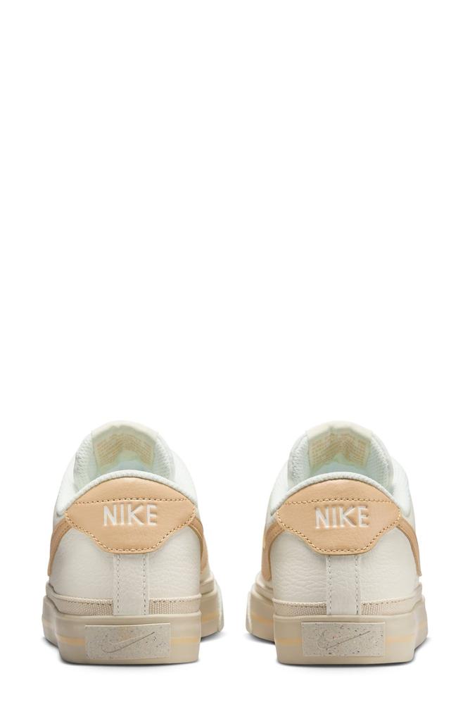 nike court legacy white brown