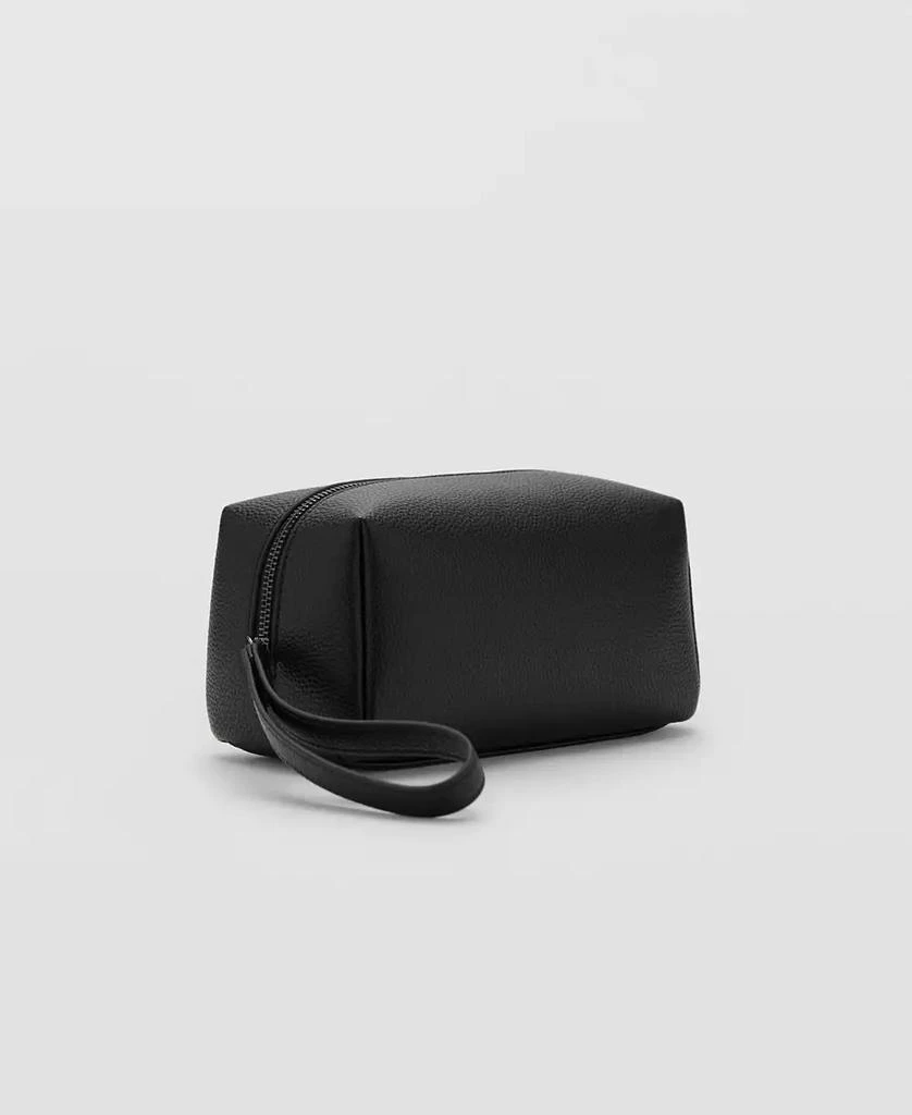 Mango Men
s Contrast-Strap Pebbled Cosmetic Bag 2