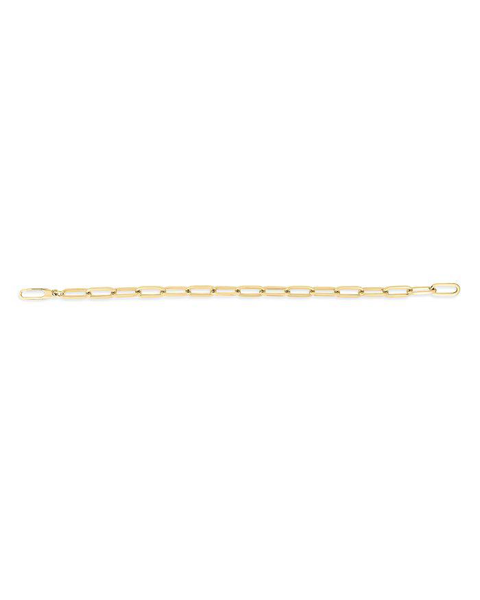 Roberto Coin 18K Yellow Gold Designer Gold Polished Paperclip Link Chain Bracelet