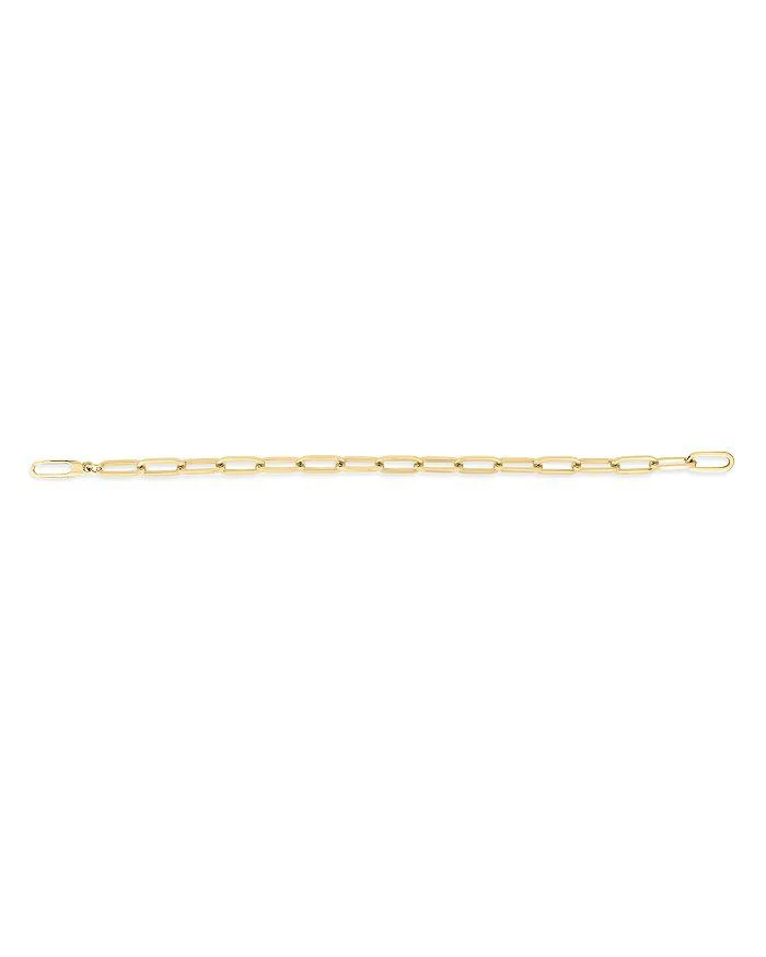 Roberto Coin 18K Yellow Gold Designer Gold Polished Paperclip Link Chain Bracelet