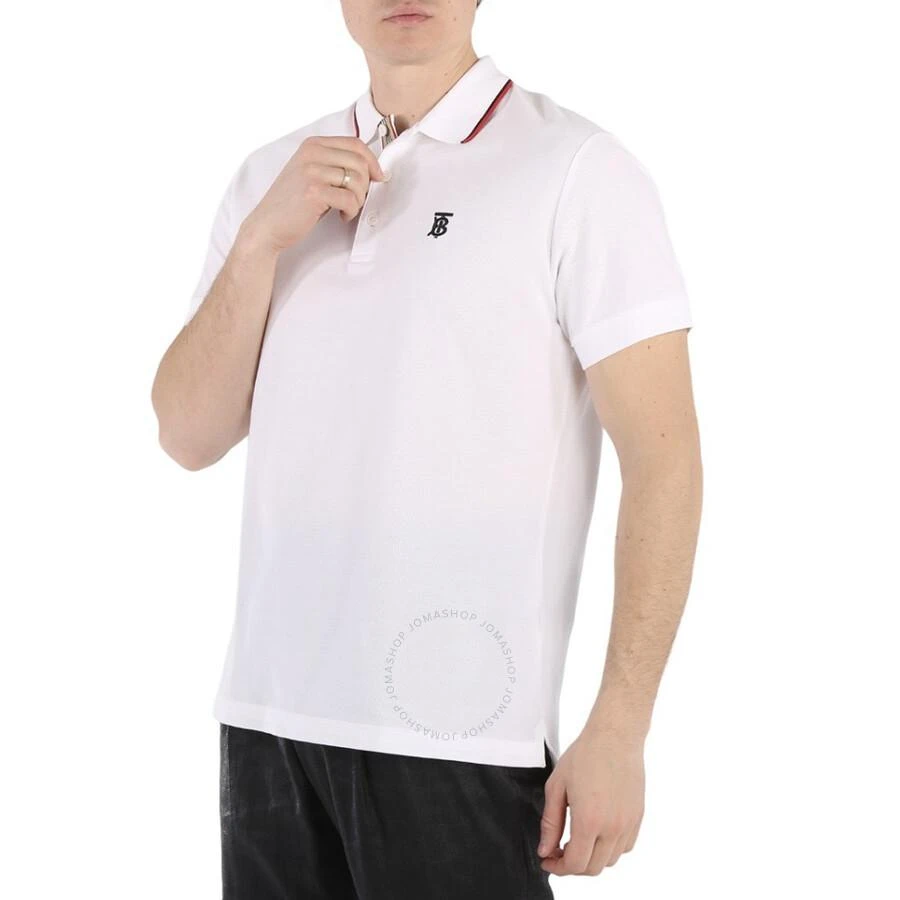 Burberry Burberry Men's White Icon Stripe Placket Cotton Pique Polo Shirt, Size X-Large 2