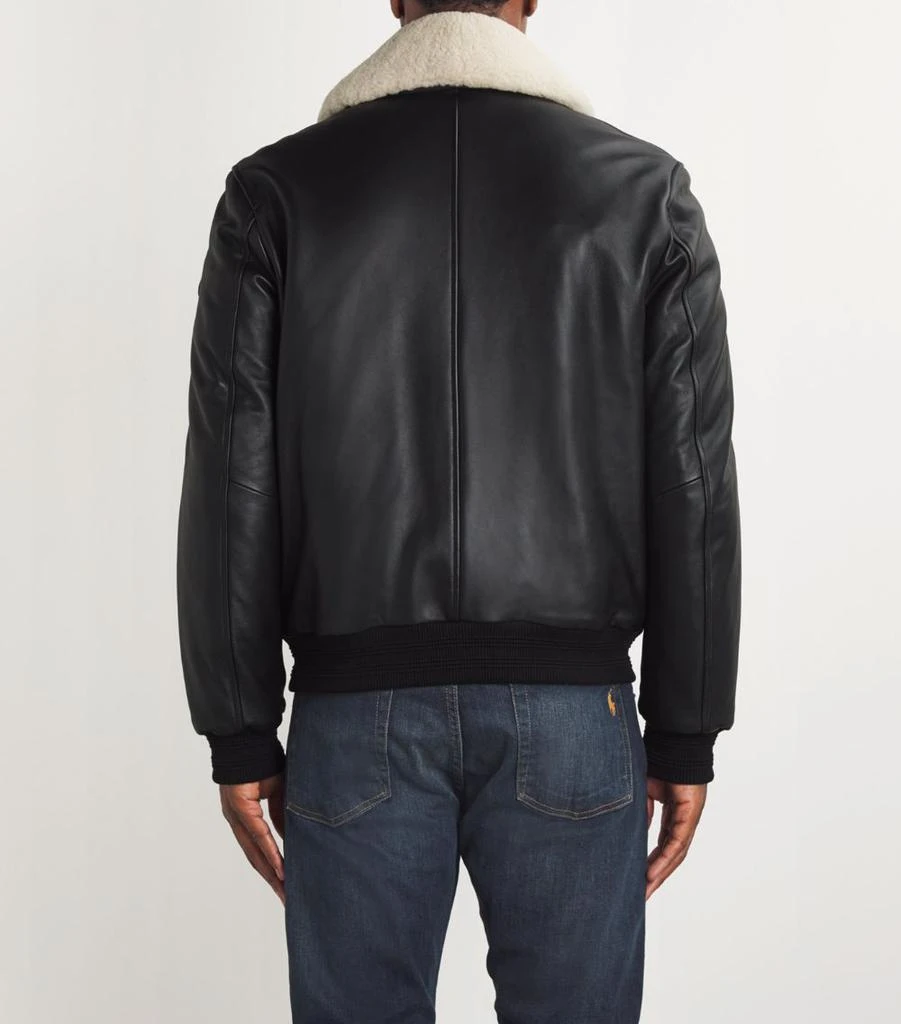 Moose Knuckles Leather Bomber Jacket 4