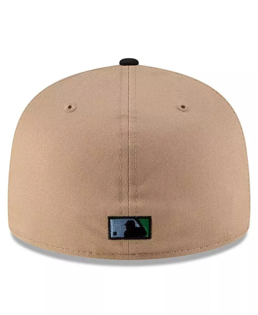 New Era x Just Don Men
s Light Beige/Black Florida Marlins Just Don x Earth Day 59FIFTY Fitted Hat 4