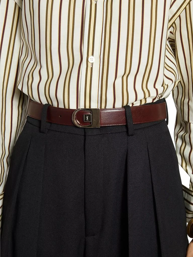 Yves Saint Laurent Reversible Belt in Smooth Leather 2