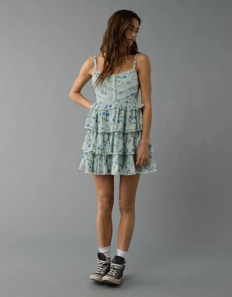 AE AE Lace Ruffle Tiered Mini Dress 1