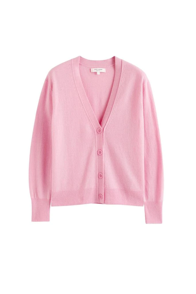 Chinti & Parker UK Candy-Pink Cashmere Cardigan 2